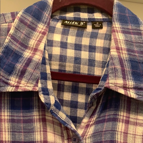 Allen B plaid flannel button up - Picture 2 of 7